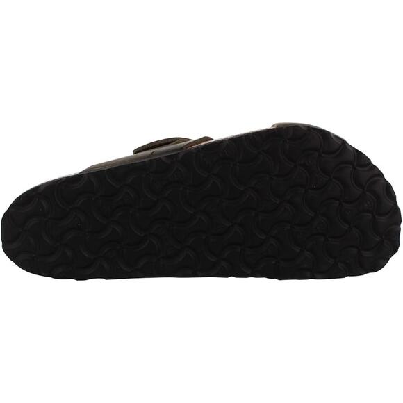 Birkenstock Lugano Oiled Leather Sandals Faded Khaki Crisscross US 11 EU 44 NIB - Picture 3 of 5